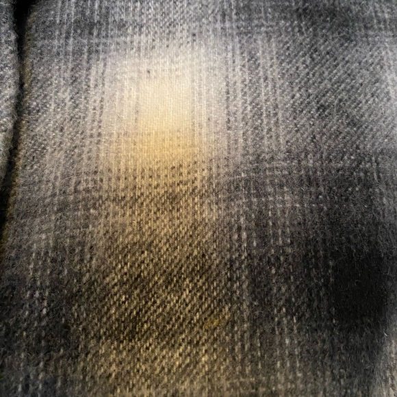 Black and White wool blend jacket, unlined, snap front. - Picture 4 of 6